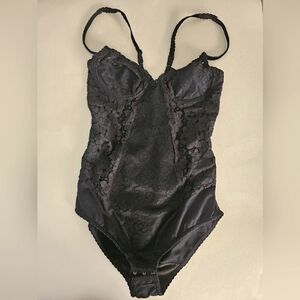 Vintage Navy Blue Incredibly Made Bodysuit  Simone Perele Paris size small